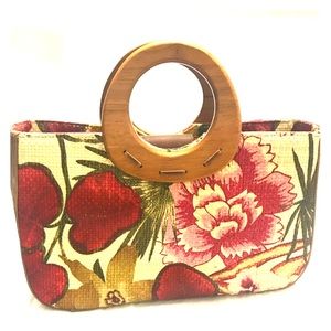 Vintage Hawaiian Print Mini Tote Bag